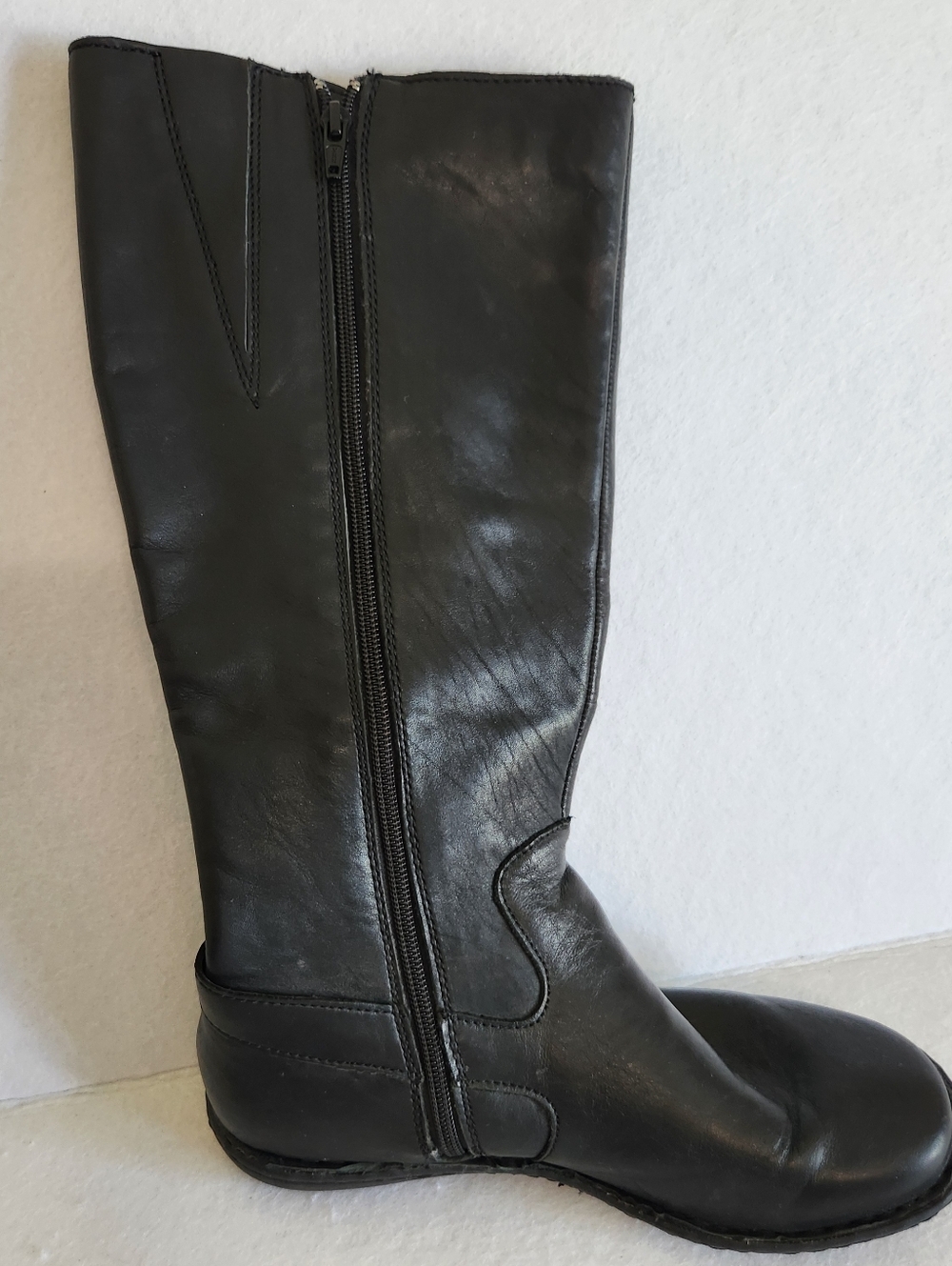 Born Black Leather Upper Boots Size 7.5 - Picture 3 of 9